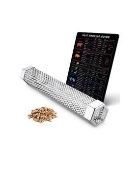 BBQ Meat Temperature Magnet & Pellet Smoker Tube Bundle, New In Box